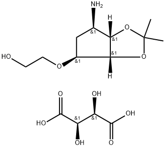 ((3aR, 4S, 6R, 6aS) - 6-amino-2,2-dimethyltetrahydro-3aH-cyclopenta [d] [1,3] dioxol-4-yloxy) saure Struktur Äthanol 2 L-tataric